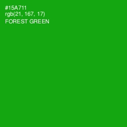 #15A711 - Forest Green Color Image