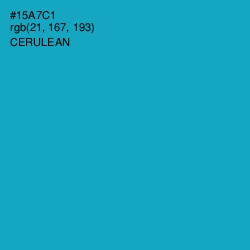 #15A7C1 - Cerulean Color Image