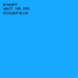 #15A8FF - Dodger Blue Color Image
