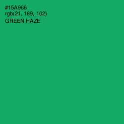 #15A966 - Green Haze Color Image