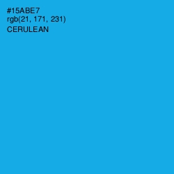 #15ABE7 - Cerulean Color Image