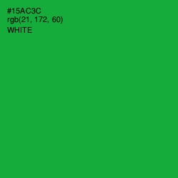 #15AC3C - Forest Green Color Image