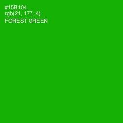 #15B104 - Forest Green Color Image