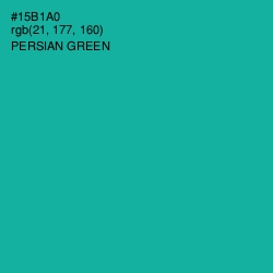 #15B1A0 - Persian Green Color Image