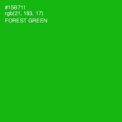 #15B711 - Forest Green Color Image