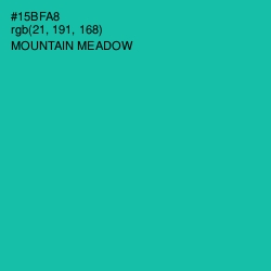 #15BFA8 - Mountain Meadow Color Image