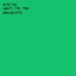 #15C16C - Malachite Color Image