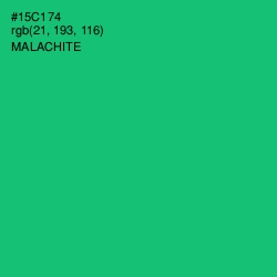 #15C174 - Malachite Color Image