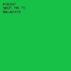 #15C247 - Malachite Color Image