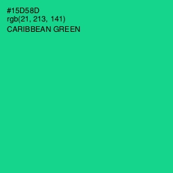 #15D58D - Caribbean Green Color Image