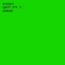 #15D601 - Green Color Image