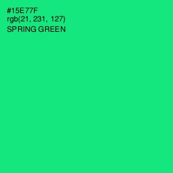 #15E77F - Spring Green Color Image
