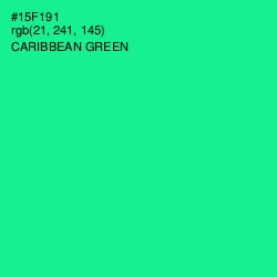 #15F191 - Caribbean Green Color Image