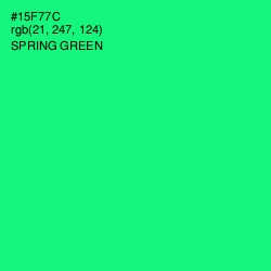 #15F77C - Spring Green Color Image