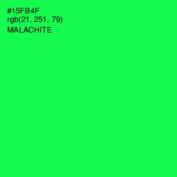 #15FB4F - Malachite Color Image