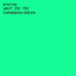 #15FC96 - Caribbean Green Color Image
