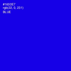 #1600E7 - Blue Color Image