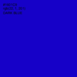 #1601C9 - Dark Blue Color Image