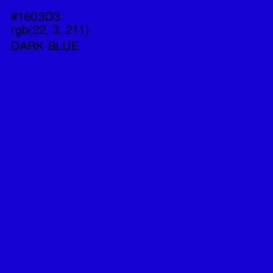 #1603D3 - Dark Blue Color Image