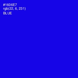#1606E7 - Blue Color Image
