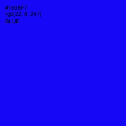 #1608F7 - Blue Color Image