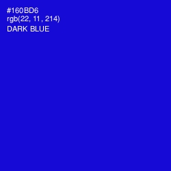 #160BD6 - Dark Blue Color Image