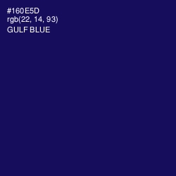 #160E5D - Gulf Blue Color Image