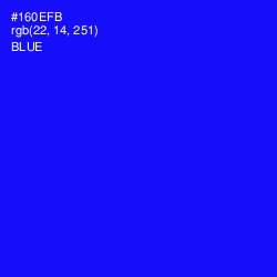 #160EFB - Blue Color Image