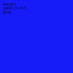 #161BF7 - Blue Color Image