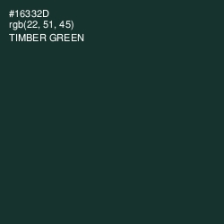 #16332D - Timber Green Color Image