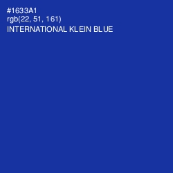 #1633A1 - International Klein Blue Color Image