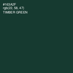 #163A2F - Timber Green Color Image