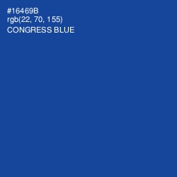 #16469B - Congress Blue Color Image