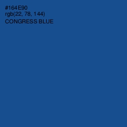 #164E90 - Congress Blue Color Image