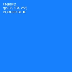 #1680FD - Dodger Blue Color Image