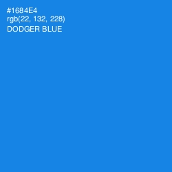 #1684E4 - Dodger Blue Color Image