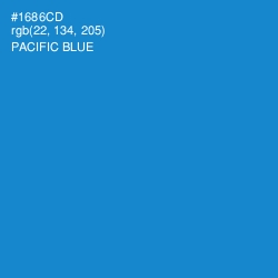 #1686CD - Pacific Blue Color Image