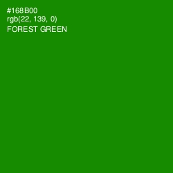 #168B00 - Forest Green Color Image