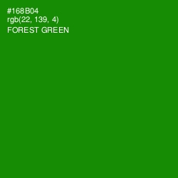 #168B04 - Forest Green Color Image