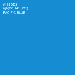 #168DD3 - Pacific Blue Color Image