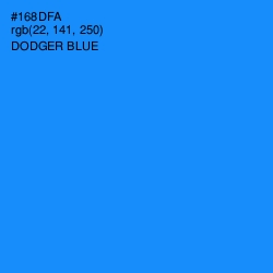 #168DFA - Dodger Blue Color Image