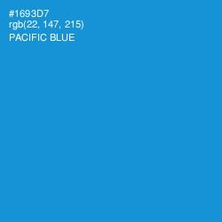 #1693D7 - Pacific Blue Color Image