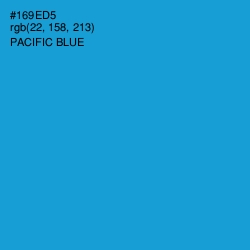 #169ED5 - Pacific Blue Color Image