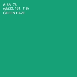 #16A176 - Green Haze Color Image