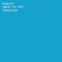 #16A1CF - Cerulean Color Image