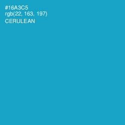 #16A3C5 - Cerulean Color Image