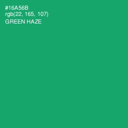 #16A56B - Green Haze Color Image
