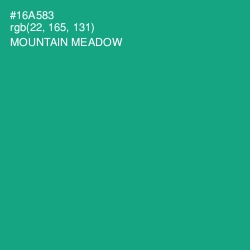 #16A583 - Mountain Meadow Color Image