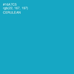 #16A7C5 - Cerulean Color Image