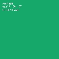 #16A86B - Green Haze Color Image